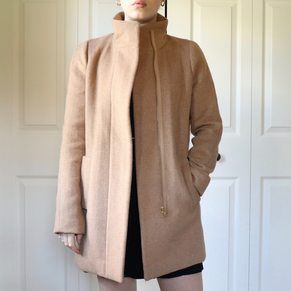 J CREW CAMEL COLORED TRENCH COAT
